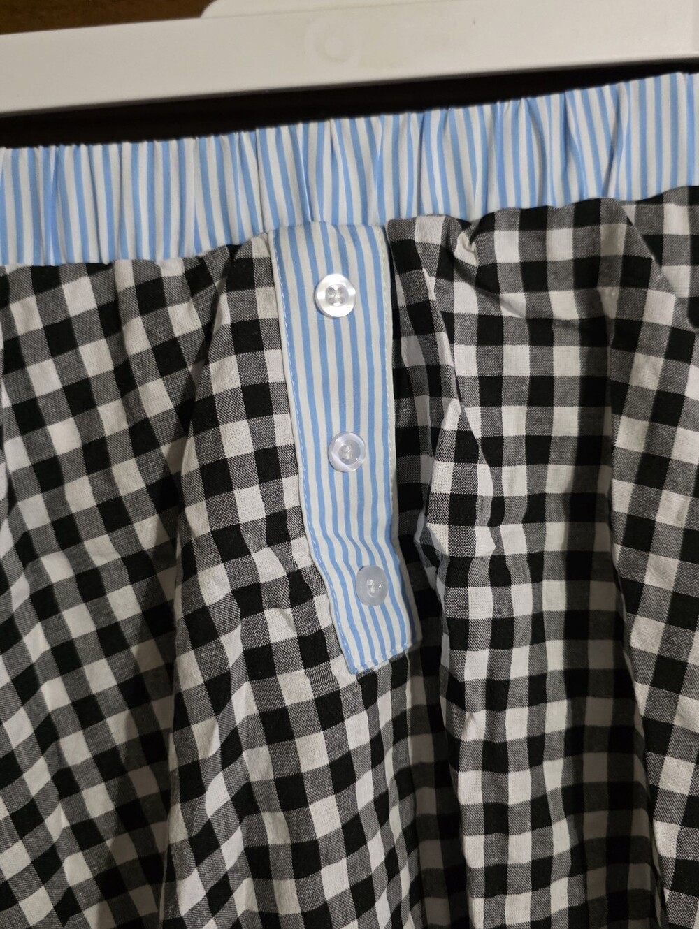 Gingham Bubble Mini Skort Black & White - Picture 10 of 15